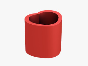 Pencil cup heart 3D प्रिंट मॉडल