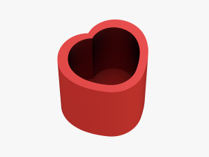 Pencil cup heart 3D Baskı Modeli