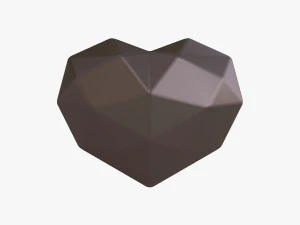 Cora&ccedil;&atilde;o negro Modelo 3D