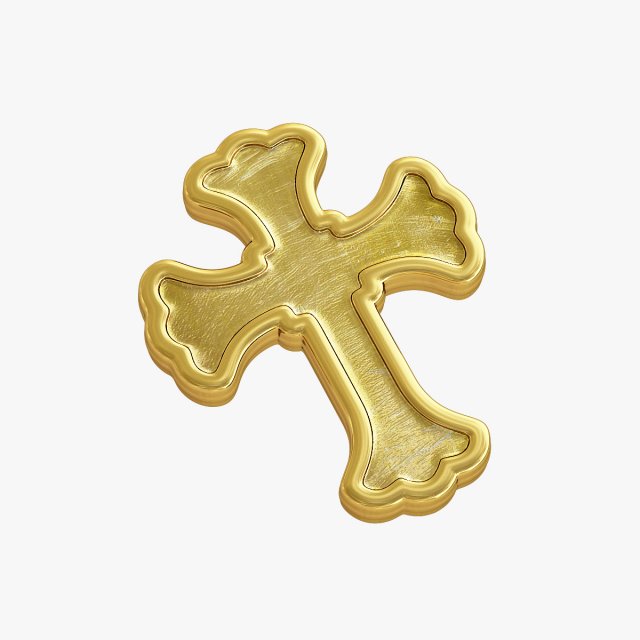 golden cross Modelo 3D .c4d .max .obj .3ds .fbx .stl .blend 