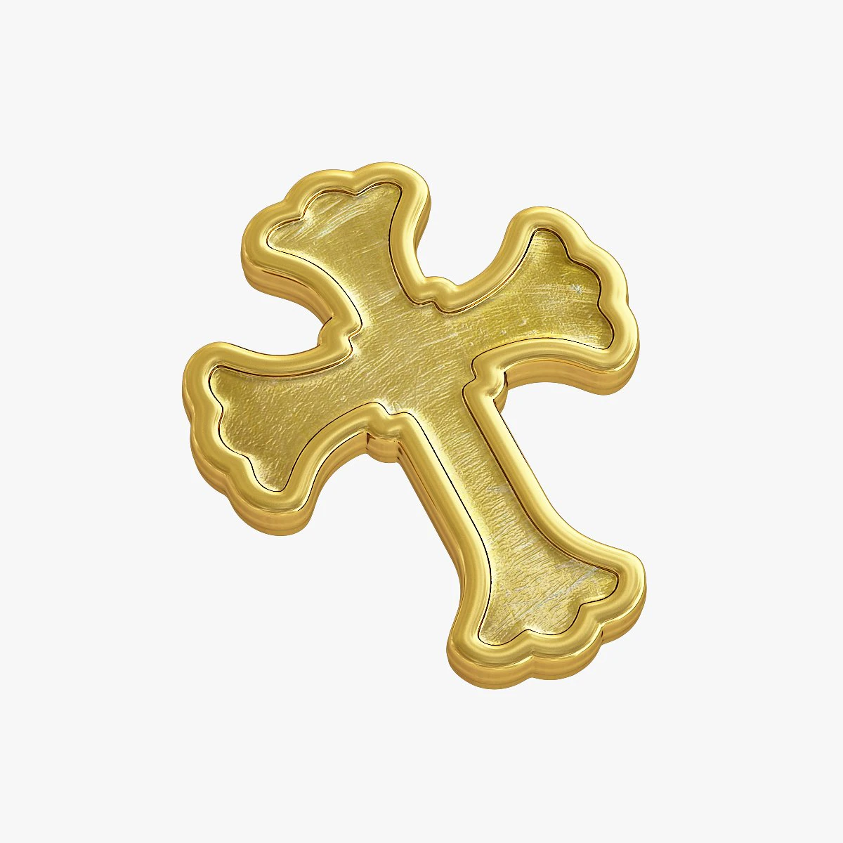 goldenes Kreuz 3D Modell .c4d .max .obj .3ds .fbx .stl .blend 