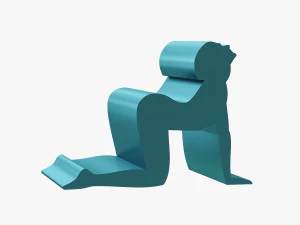 Telefonständer kniend 3D Modell