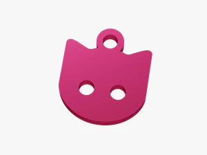 Katzengesicht-Schmuckst&uuml;ck 3D Modell