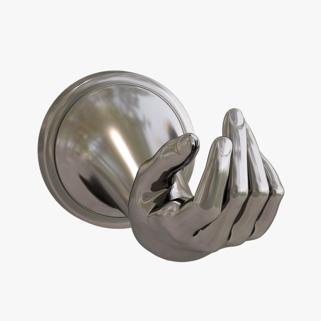 Hand shaped hanger 3D Model .c4d .max .obj .3ds .fbx .stl .blend 