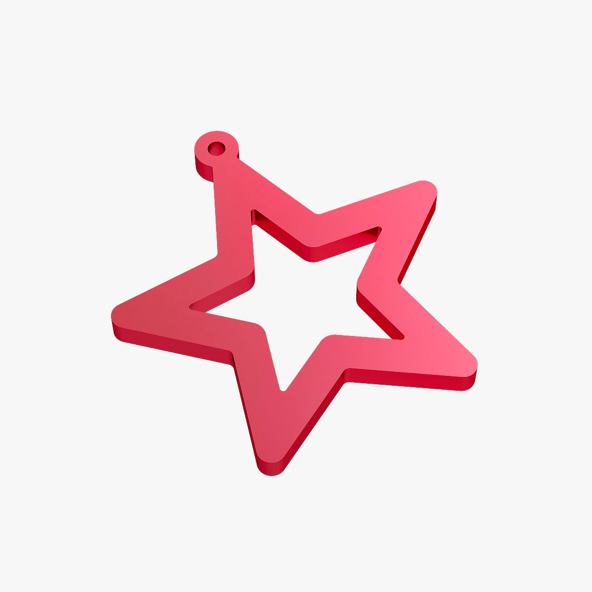 earrings star 3D Print Model .c4d .max .obj .3ds .fbx .stl .blend 