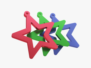 earrings star 3D-Druckmodell