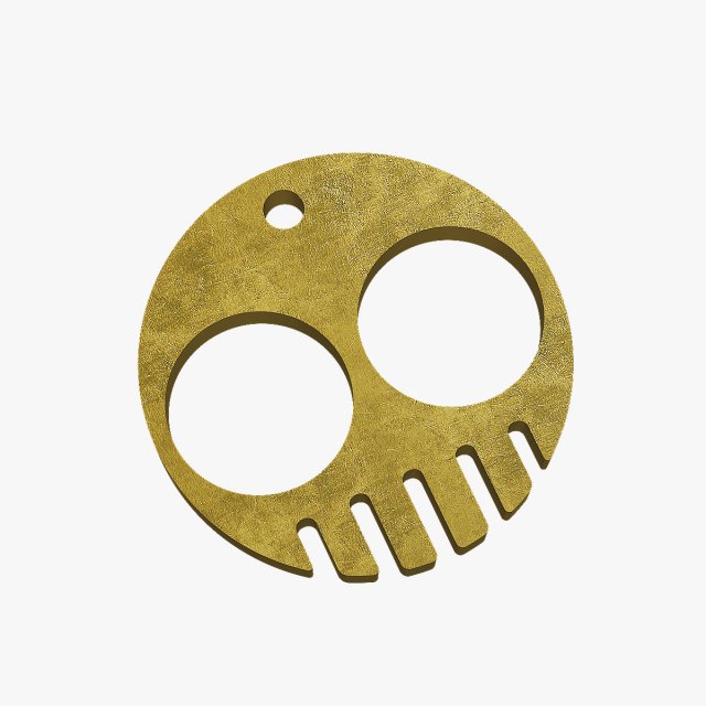 brass knuckles smile 3D 프린트 모델 .c4d .max .obj .3ds .fbx .stl .blend 