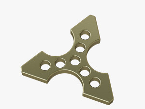 Brass knuckles ninja star 3D Print Model