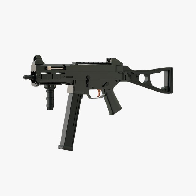 Sub-gun ump-45 3D Принт Модель .c4d .max .obj .3ds .fbx .stl .blend 