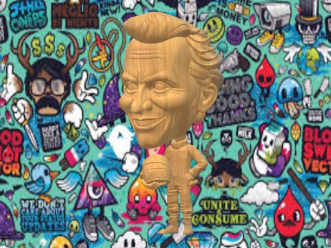 Lauda-Cartoonfiguren 3D Druckmodell