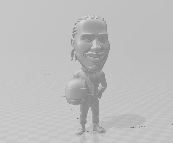 Lewis hamilton cartoon figures 3D 打印模型 .c4d .max .obj .3ds .fbx .stl .blend