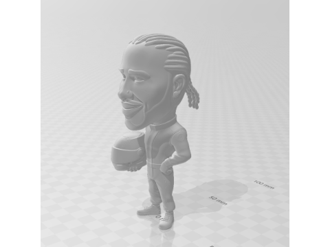 Lewis hamilton cartoon figures 3D 打印模型