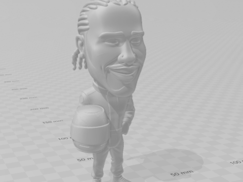 Lewis hamilton cartoon figures 3D 打印模型