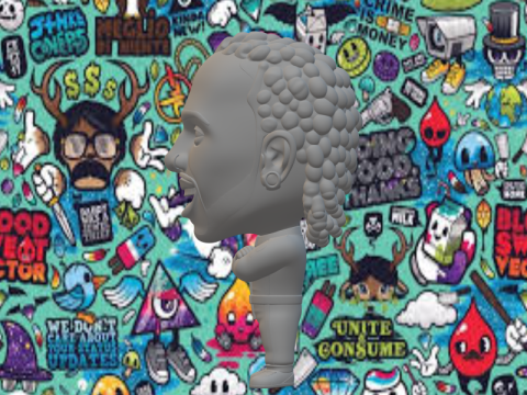 Lewis hamilton cartoon figures 3D Druckmodell