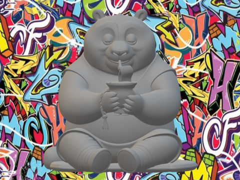 Panda gaucho 3D प्रिंट मॉडल