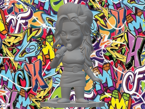 Amy Winehouse Modello di stampa 3D