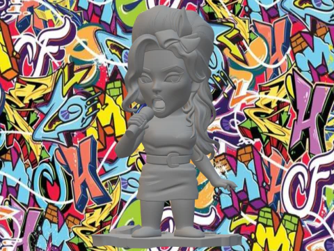 Amy Winehouse 3D Druckmodell
