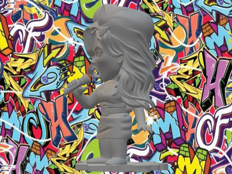Amy Winehouse 3D Baskı Modeli