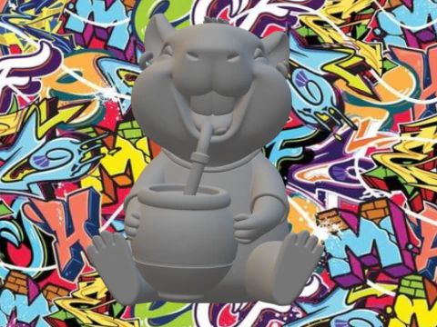 카피바라 술친구 3D 프린트 모델