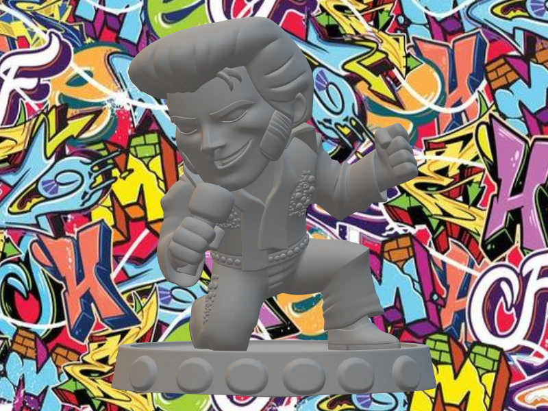 Elvis 3D Druckmodell .c4d .max .obj .3ds .fbx .stl .blend 