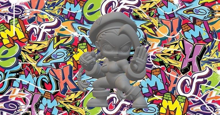 CAMMY SOKAK SAVAŞÇISI 3D Baskı Modeli .c4d .max .obj .3ds .fbx .stl .blend