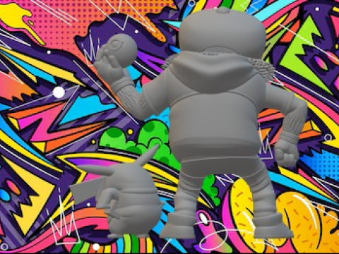 古いアッシュケッチャム 3Dプリントモデル