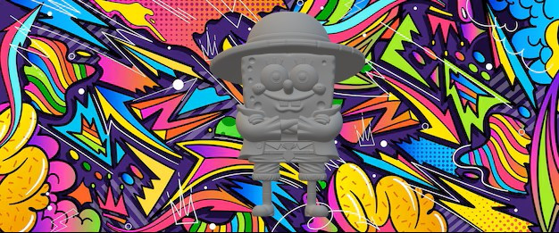 SpongeBob uit één stuk 3D printmodel .c4d .max .obj .3ds .fbx .stl .blend