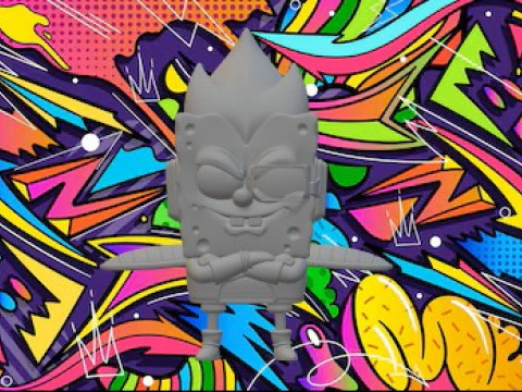 Bob Esponja Dbz Modelo de impresión 3D