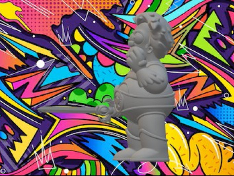 होमर लायनमर 3D प्रिंट मॉडल