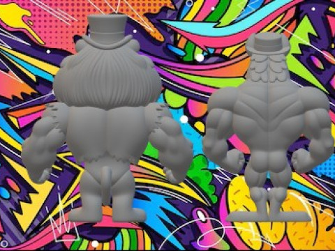 Lippy the Lion and Hardy Har Har workout warrior 3D Print Model