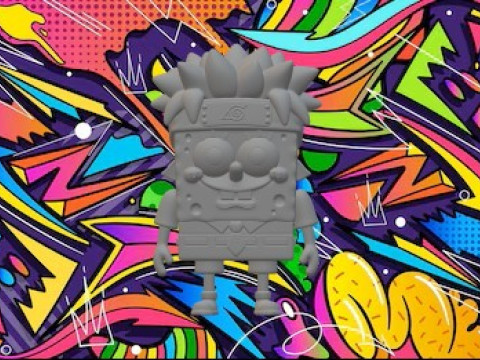 sünger bob naruto 3D Baskı Modeli