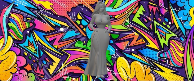 Jessica konijn 3D printmodel .c4d .max .obj .3ds .fbx .stl .blend