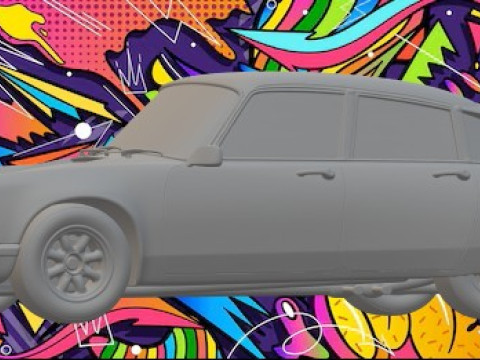 Porsche Panamera retrovisie 3D printmodel