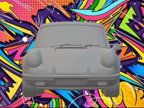 Retrowizja Porsche Panamera Model do druku 3D