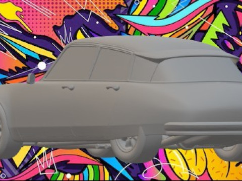 Retrowizja Porsche Panamera Model do druku 3D