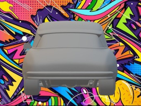 Retrowizja Porsche Panamera Model do druku 3D