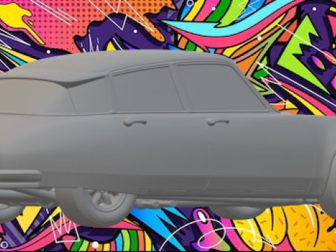 Retrowizja Porsche Panamera Model do druku 3D