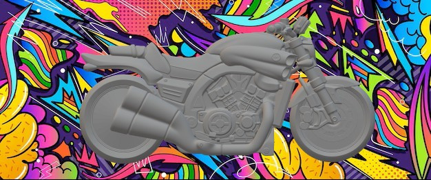 Ямаха кастом 1-18 3D Принт Модель .c4d .max .obj .3ds .fbx .stl .blend