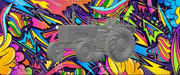 Traktör 3D Baskı Modeli .c4d .max .obj .3ds .fbx .stl .blend