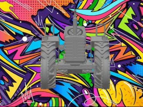 Traktör 3D Baskı Modeli