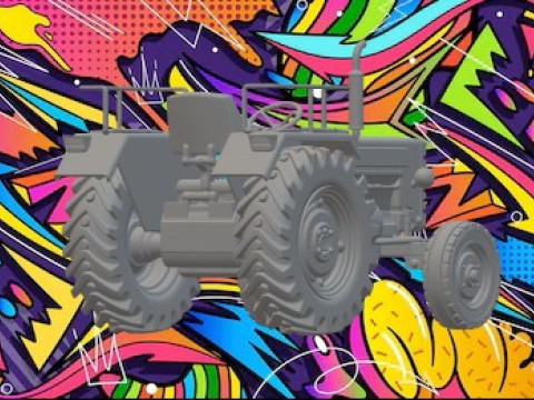 Traktör 3D Baskı Modeli