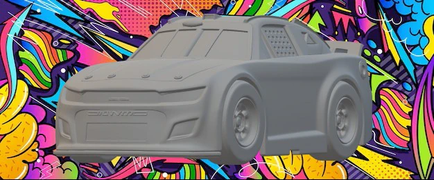 Nascar car 3D Print Model .c4d .max .obj .3ds .fbx .stl .blend 