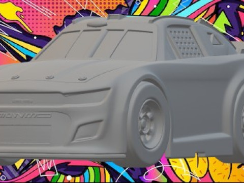 Nascar arabası 3D Baskı Modeli