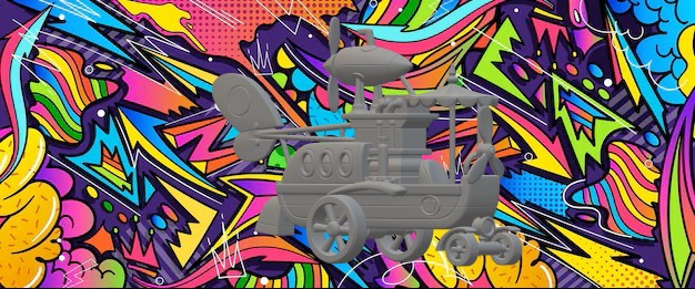 특허 출원 중 Wacky Races 3D 프린트 모델 .c4d .max .obj .3ds .fbx .stl .blend