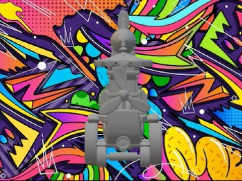 특허 출원 중 Wacky Races 3D 프린트 모델