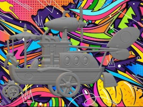 특허 출원 중 Wacky Races 3D 프린트 모델