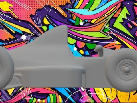 F1 페라리 1990년대 3D 프린트 모델