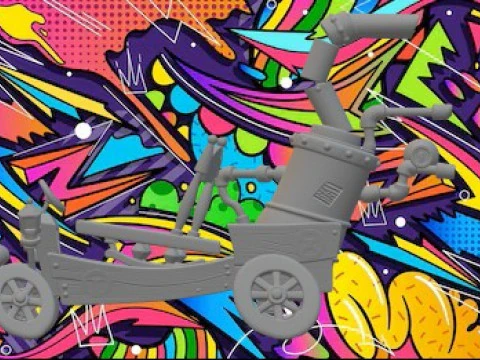 Arkansas Chuggabug Wacky Races 3D Print Model