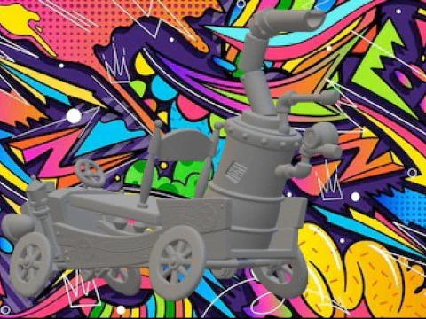 Arkansas Chuggabug Wacky Races 3D Print Model