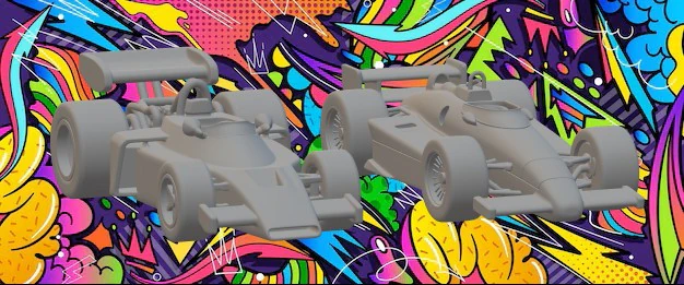 Indy car 3D Print Model .c4d .max .obj .3ds .fbx .stl .blend 